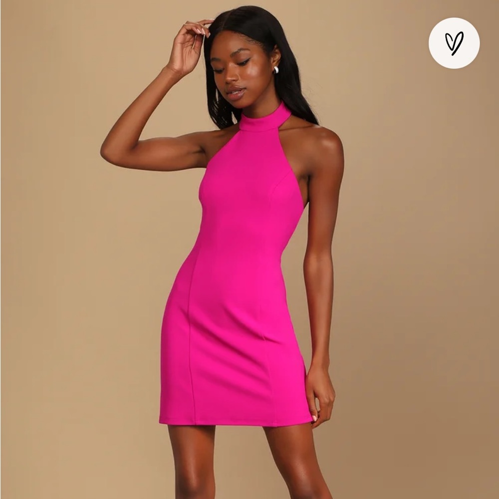 Lulu's Hot Pink Mini Dress